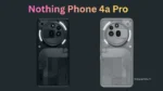 Nothing Phone 4a Pro leaked render showing black and white variants with circular triple camera setup and Glyph Interface lights for Indian market.